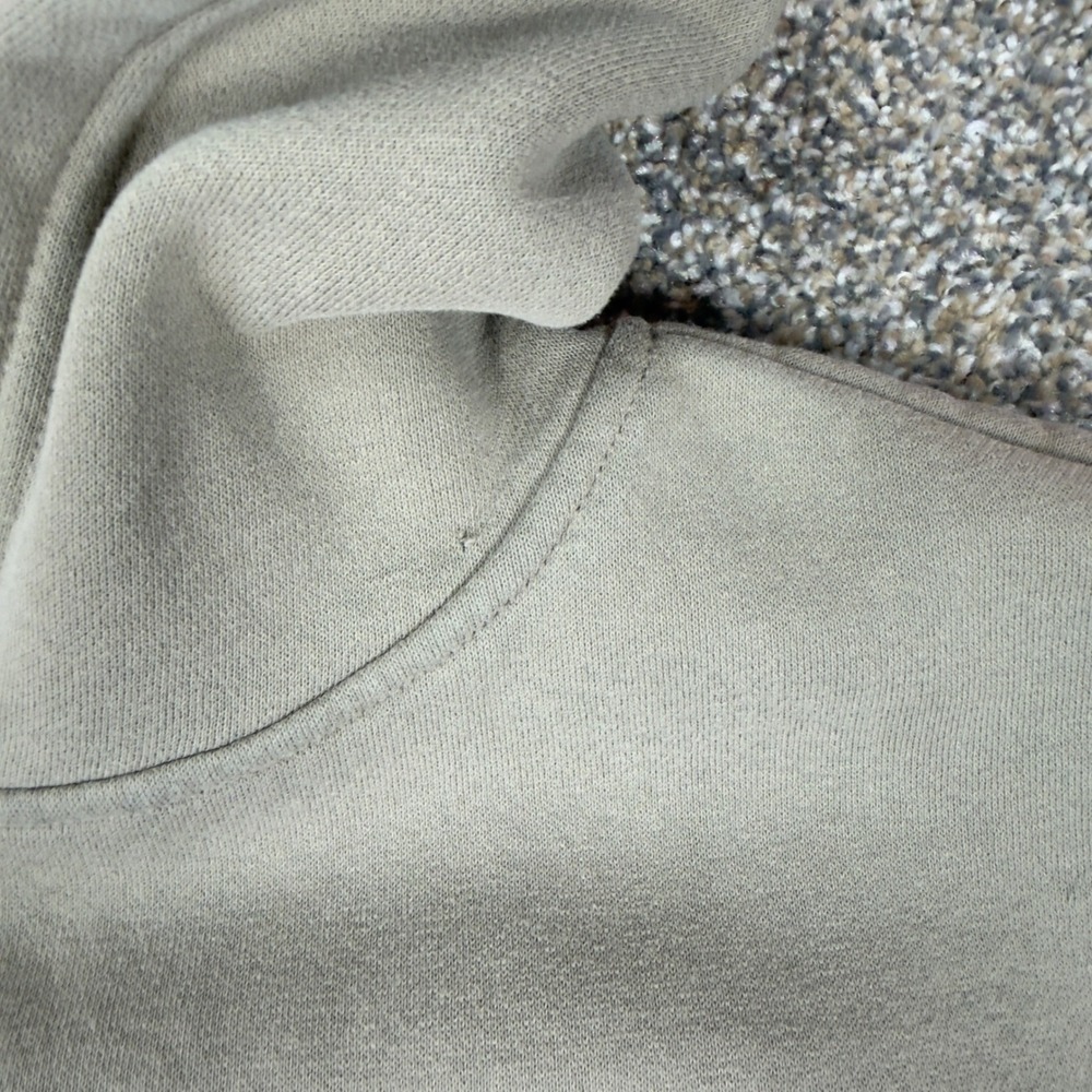 White Fox Vol 3 Oversized Hoodie Taupe Tan Fleece Sweatshirt XS/S Logo Graphic - Picture 9 of 10